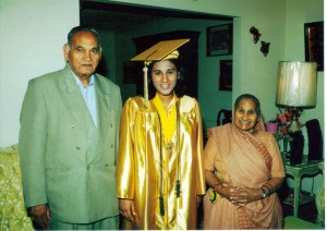 Delighted at their grand-daughter Meena's graduation in USA